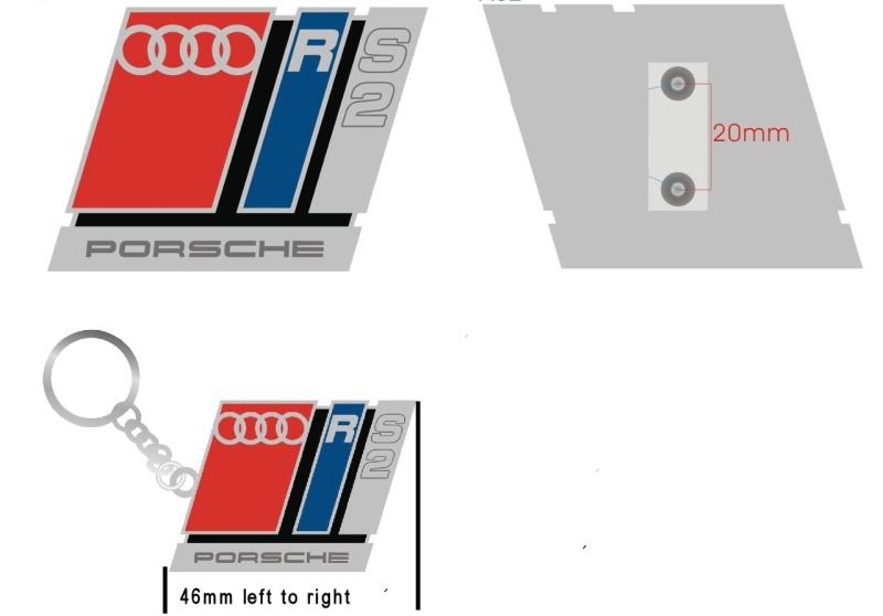 RS2 Badges & Keyrings = Next Project. S2Forum The Audi S2 Community